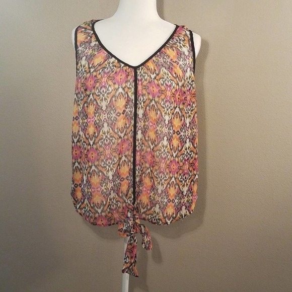 Concept Sheer Animal Print Top Large - Picture 1 of 6